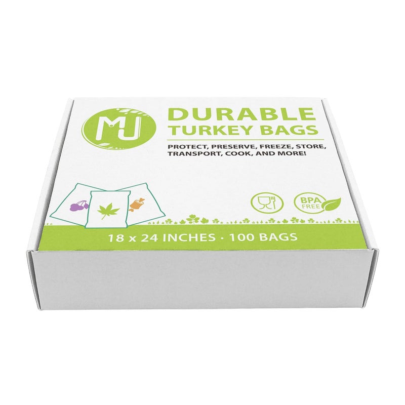 MJ 18 x 24 Nylon Turkey Bags OvenSafe 14g 100Pack